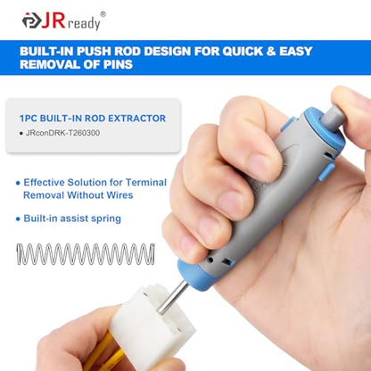 JRready 10PCS Pin Removal Tool Kit, Pin Electrical Terminal Release Tool Set for Molex, Harting, D SUB Connectors-JRconDRK00A10-04 - size: 10pcs JRconDRK Pin Rmoval Tools