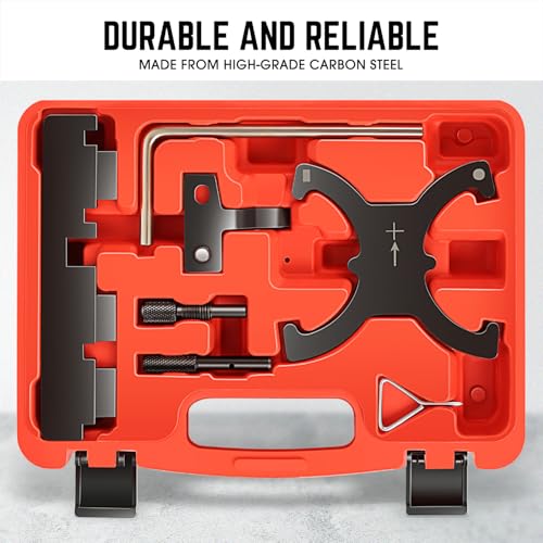 DNA Motoring 9pcs Engine Timing Tool, Engine Camshaft Belt Timing Locking Tools Set Compatible with Ford Focus Fiesta 1.6 VCT Engine, red, TOOLS-00580 - style: 9pcs Engine Timing Tool