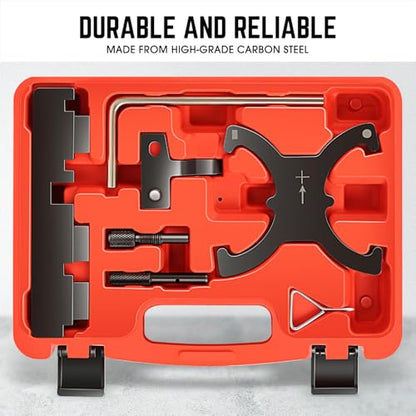 DNA Motoring 9pcs Engine Timing Tool, Engine Camshaft Belt Timing Locking Tools Set Compatible with Ford Focus Fiesta 1.6 VCT Engine, red, TOOLS-00580 - style: 9pcs Engine Timing Tool