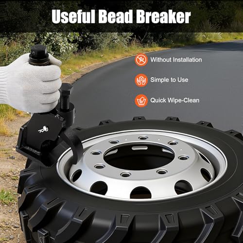 Manual Tire Bead Breaker Tool, Heavy-Duty Tire Repair Kit for 10-21 Inch Tires,Portable Automotive Tool for ATV,Golf Cart,Tractor,Truck,Semi, Compact Tire Removal Tool,Black.