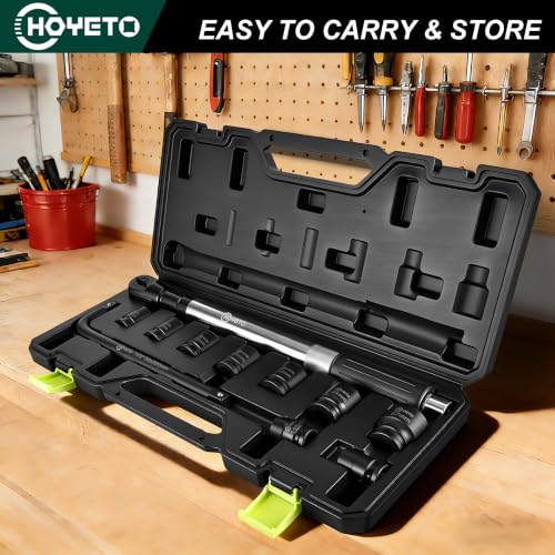 Offset Extension Wrench, 11 Piece 1/2" Offset Extension Wrench Impact for Electric Drill with 9 Impact Socket, 1/2" drive handle, Multifunctional Electric Ratchet Wrench, Slim for Tight Spaces - color: 11pcs-banshou