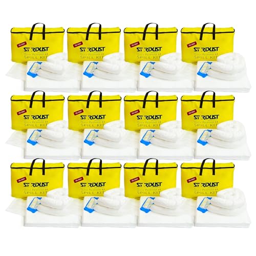 Stardust Spill Products Oil-Only Spill Kit – OSHA Compliant Solution for Vehicles, Industrial, & Restaurant Use, Emergency Response Oil Cleanup, 12-Pack - size: 1 Count (Pack of 12)