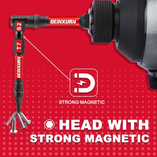Geinxurn 51 Pieces T7 Impact Tough Magnetic Screwdriver Bit Set, 2 In. #7 Torx Head Power Bit Set, S2 Alloy Steel T7 Star Bit with 1Pc Impact Bit Holder - size: 2"-51PCS, style: T7