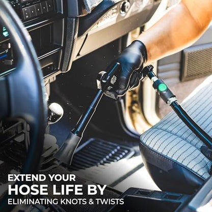 The Rag Company Ultra Air Hose Swivel Kit - Easily Maneuver Air Compressor Tools in Small Spaces with Universal Adapters - 2 pk