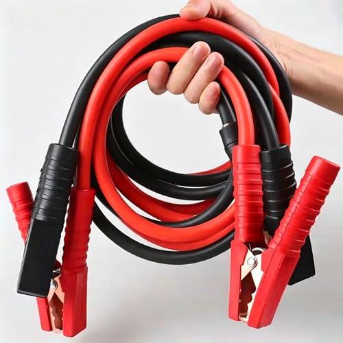 4 Gauge 16FT Heavy Duty Jumper Cables, UL Certified 12V/24V Automotive Booster Cables with Insulated Alligator Clamps, Tangle-Free PVC Jump Start Cables for Truck SUV Full-Size Cars