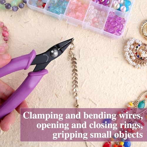 SPEEDWOX Long-Nose Pliers 5.5" Mini Tweezer Nose Pliers Chain Nose Plier Flat Nose Specialty Pointed Nose Micro Plier With Smooth Jaws 1mm Diameter Tip Small Jewelry Making Needle Nose Plyers - size: 5.5" Chain Nose