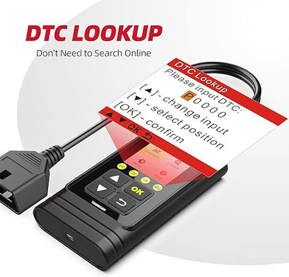 THINKCAR OBD2 Car Scanner, THINKOBD100 Check Engine Fault Code Reader with Full OBD II Functions, O2 Sensor, CAN Diagnostic Scan Tool for All Cars Since 1996 - size: OBD100