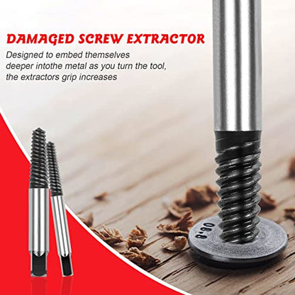 Broken Water Pipe Extractor 8pcs, Broken Water Pipe Screw Extractor | for Removing Stripped Screws and Broken Bolts, Damaged Screw Broken Bolt Water Pipe Remover Set