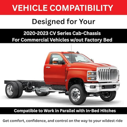 TrendsAuto Firestone Airide Red Label Rear Air Springs Kit & Air Command Heavy Compressor with Dual Analog Gauge System fits 2020-2023 CV Series Cab-Chassis | Includes TrendsAuto Decal - size: Dual Path (Analog Only)