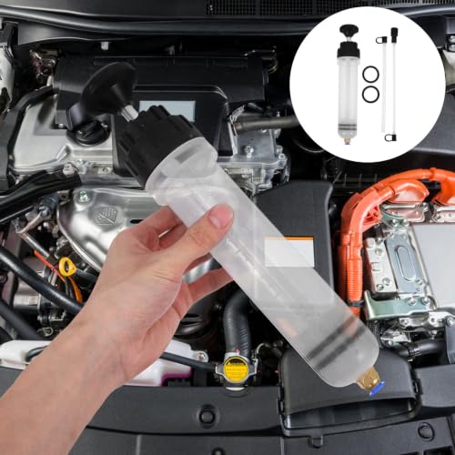 LIFKOME 200cc Manual Oil Fluid Transfer Pump with Precision Control Design Dual Function Extractor Pump for Brake Fluid for Home Garages and Car Maintenance