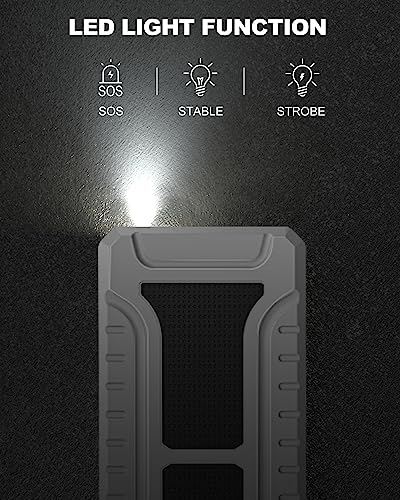 Car Jump Starter, 4000A Peak Battery Jump Starter (for All Gas or Up to 10L Diesel), Portable Battery Booster Power Pack, 12V Auto Jump Box with LED Light,Power Bank, USB Quick Charge - color: Black