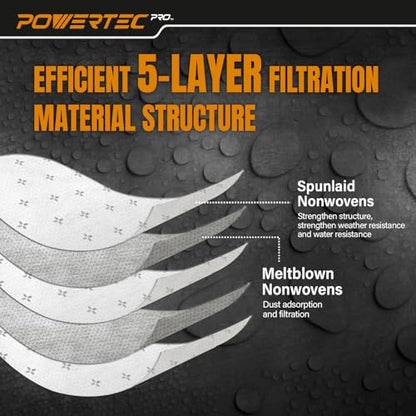 POWERTEC PRO VF3702 Size A Wet Pickup Shop Vac Bags for Ridgid 4 Pack, VF3502 12-16 Gal. Wet or Dry Dust and Debris Collection Dust Bags for Ridgid HD1200, HD1400 Wet Dry Vac (75084-P2) - size: VF3502 (Size A), style: Wet Use (4PK)