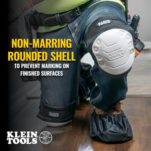 KLEIN TOOLS 60846 Knee Pad for Men and Women, Non-Marring, Gel-Like Padding, Adjustable Straps, Great for Construction and Flooring