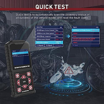Motorcycle System Diagnostic Test Measurement Tools M3-A Motorcycle Fault Code Readers Scan Tools Moto Diagnostic Test Measurement Tools Compatible for Yamaha 2/3/4P,Kawasaki 4-6P,Honda 4P,OBDII 16P - style: M3-A
