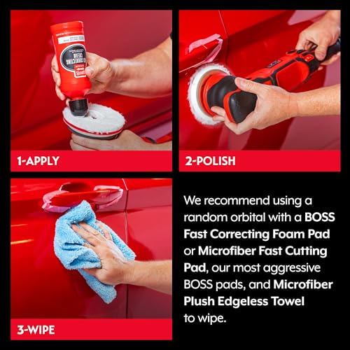 Griot's Garage BOSS Fast Correcting Cream for Car Polishing and Detailing, Swirl, Scratch Remover for Vehicles, 16oz - size: 16oz