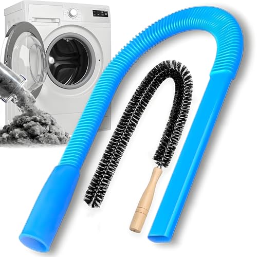 Universal Dryer Vent Cleaner Kit Compatible with All Vacuum Cleaner Include Vacuum Hose Attachment Accessories Brush Lint Brush,Dryer Vent Vacuum Hose (Set A)