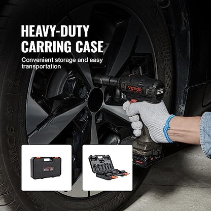 VEVOR 1/2" Drive Impact Socket Set, 9 Piece Deep Socket Set Metric 29-38mm, 6 Point Cr-Mo Spindle Axle Nut Impact Socket Set for Auto Repair,Easy-to- Read Size Markings, Includes Storage Case - style: 1/2" 9PCS CR-MO