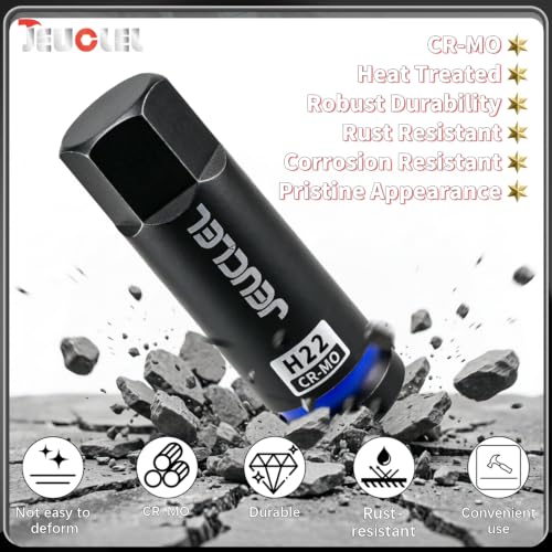 22mm Hex Impact Bit Socket, H22 1/2" Drive Allen Socket, Cr-Mo | 3-Inch, Lengthen Hex Screwdriver Adapter for Electric Ratchet Wrenches Fastening Screws, Socket Wrench, Head Drill - size: 1PC | H22 22MM