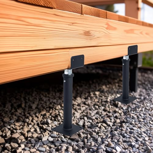 2 Pack U-Shaped Floor Jack, Heavy Duty Adjustable Steel Telepost with U-Head for 4x2, 4x4, 4x6 Joists, 11-15Inch Adjustment Range, Screw Jack Post for Beam Support & Leveling - size: 11-15