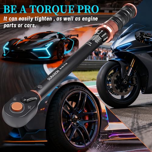 Torque Wrench 1/2-Inch Drive Dual Range Scales 10-170 Ft-Lb/13.56-230.5Nm, ±3% Precision, 72 tooth Dual-direction Torque Wrenches for Moto, Car, Truck Maintenance - size: 【1/2-Inch DR.10-170 FT.LB】