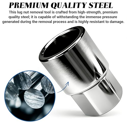 D-Wheel Locking Lug Nut Removal Tool Key, Professional Anti-Theft Lock Nut Remover Socket, Lost Wheel Lock Key Replacement for Tacoma, Camry, Corolla, Tundra, Automotive Tools