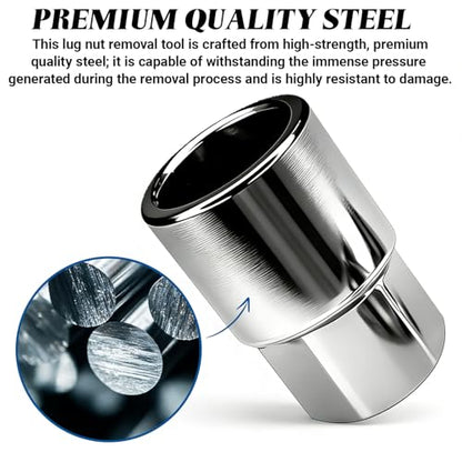 D-Wheel Locking Lug Nut Removal Tool Key, Professional Anti-Theft Lock Nut Remover Socket, Lost Wheel Lock Key Replacement for Tacoma, Camry, Corolla, Tundra, Automotive Tools