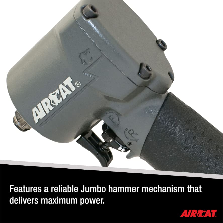AIRCAT Pneumatic Tools 1057-TH: Stubby Impact Wrench 700 ft-lbs - 1/2-Inch - size: 1/2-Inch (Pack of 1)