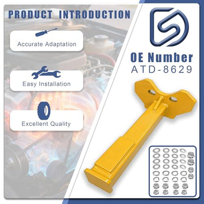 8629 Yellow Wheel Bearing Hub Removal Tool Kit - Replacement for ATD Tools ATD-8629, Compatible with 5/6/8 Lug Axle Bolt Hubs (Cars & Trucks)