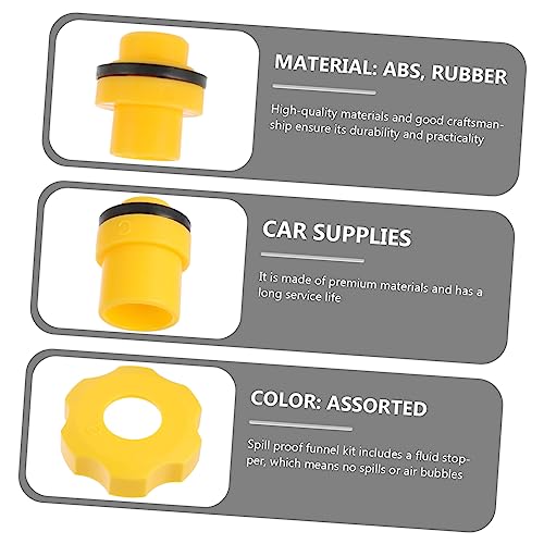 Luxshiny 15-Piece Spill Proof Radiator Coolant Filling Funnel Kit Automotive Coolant System Tool Anti-Spill Design for Efficient Fluid Transfer and Leak Prevention