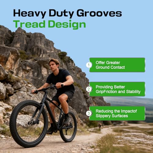 2-Pack Mountain Bike Tires Replacement 20/24/26-inch Bike Tire with Anti-Stab Weave, Folding Mountain Bicycle Tires and Tubes - color: 26x2.125