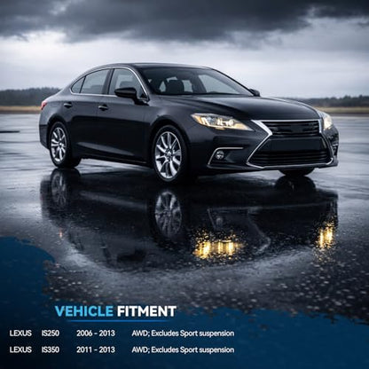 Detroit Axle - AWD 2pc Front Struts for 2006-2013 Lexus IS250, 2011-2013 IS350, 2007 2008 2009 2010 2011 2012 Struts with Coil Spring Replacement Suspension [Excludes sport suspension] - size: 11835_11836/Pair