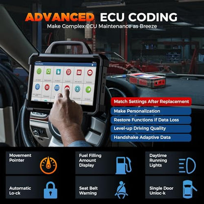 Launch X431 PADVII Elite, 2026 Full Function Diagnostic Scanner, J2534 J2534 Protocol, HD Trucks, EVs, Topology Map, 60+Service,Online Coding, Bidirectional Scan Tool,