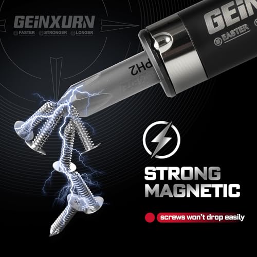 Geinxurn 101Pieces Fixedge Screwdriver Bit Set, 1Inch Magnetic S2 Alloy Steel Phillips/Slotted/Square/Torx/Hex/Security Torx Insert Power Bits Tips with Impact Bit Holder and Portable Storage Cases - style: FXMX025-101
