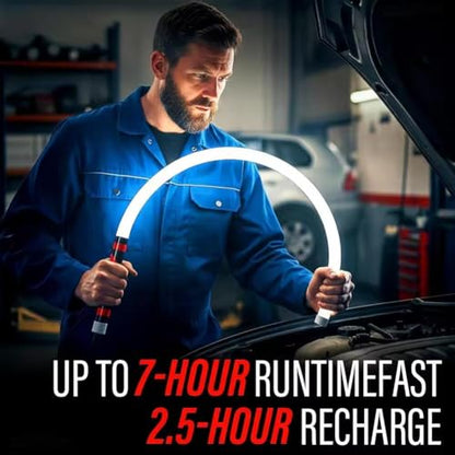 Flexible LED Work Light,27" Bendable LED Flashlight Stick with High Lumen & 3 Brightness Modes,Rechargeable Waterproof Light for Mechanics,Car Repairs, Inspections & Tight Spaces - color: 1pcs
