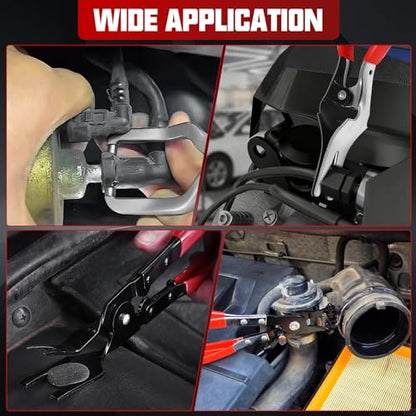 38-Piece Automotive Hose Clamp Pliers Set & Fuel Line Disconnect Tool Kit with Electrical Connector Disconnect Pliers, Terminal Pin Removal Tools, Hose Removal Pliers, Pinch-Off Clamps & Toolbox - color: 39 Pcs Hose Clamp Pliers Set