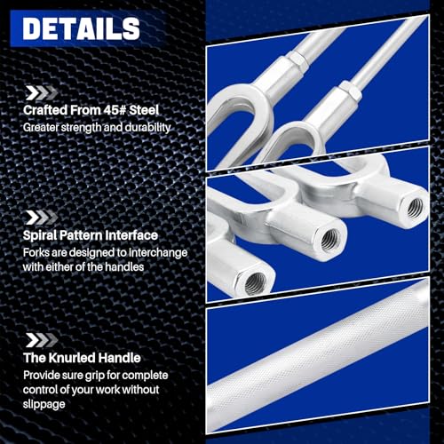 DASBET Ball Joint Separator Tie Rod Tool Set 5PCS Pickle Fork Kit with Ball Joint, Tie Rod, and Pitman Arm for Cars and Light Trucks (Black) - color: Black