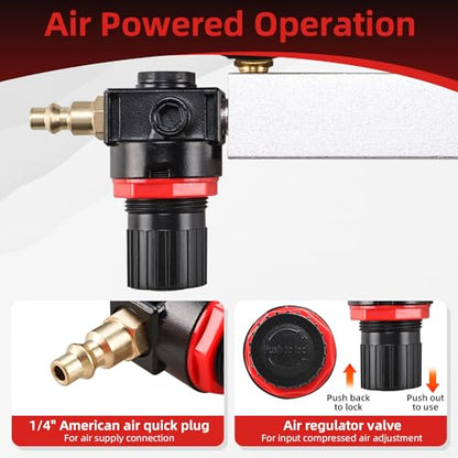 8MILELAKE Cylinder Leak Down Tester Tool Kit, Gasoline Engine Compression Leak Down Tester Set, Tu-21 Cylinder Detector with Dual Gauges