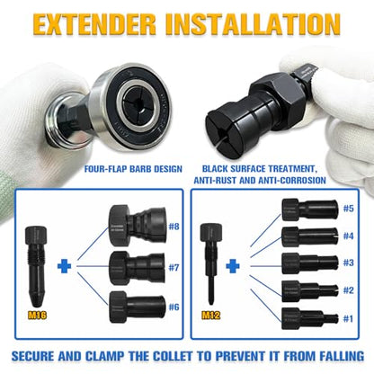 YATOINTO 12Pcs Blind Hole Bearing Puller Kit, Pilot Internal Bearing Removal Tool,Slide Hammer Puller Set with 8-32mm Collets
