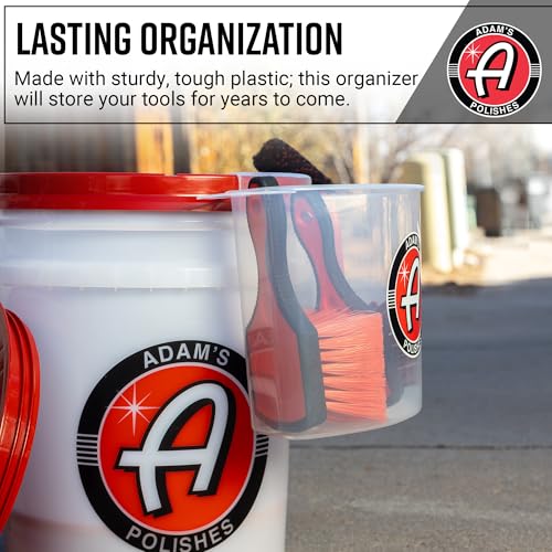 Adam's Polishes Bucket Organizer - Portable Multipurpose Bucket Attachment Tool Caddy for Organization, Cleaning, Storage, Detailing & Car Washing