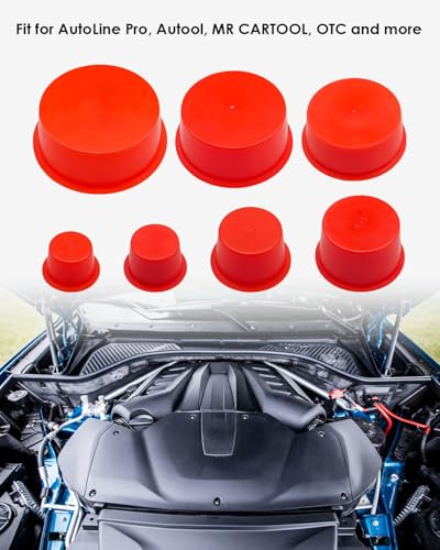 Automotive Cap Plugs Kit 0.64" to 2.39" Fit for AutoLine Pro Autool MR CARTOOL OTC, Tapered Wide Thick Flange Caps, 42 Pcs