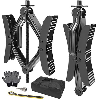 Lezcufer Camper Wheel Chock Stabilizer 2 Sets for RV Travel Trailer Heavy Duty X-Shaped RV Stabilizer Wheel Chock Anti-Move Tire Wheel Chock