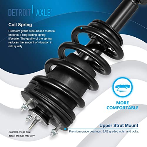Detroit Axle - 4WD 4pc Strut Shock Kit for 2014-2018 Chevrolet Silverado 1500 GMC Sierra 1500, 2019 Silverado 1500 LD Sierra 1500 Limited, 2 Front Struts & Coil Spring 2 Rear Shock Absorbers - size: 4AQ47171/Shock Kit