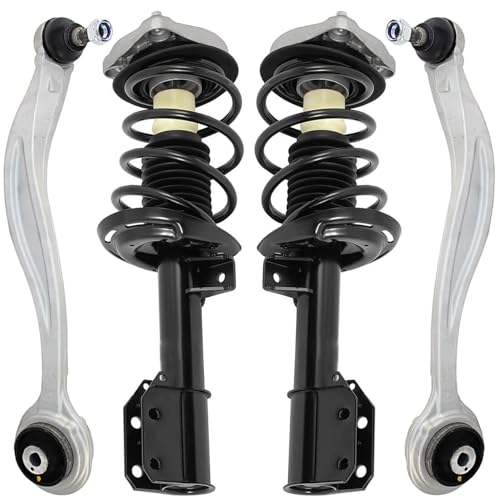 Detroit Axle - Front Struts Kit for Mercedes-Benz 2010-2015 GLK350 2013-2015 GLK250, 2 Lower Forward Control Arms with Ball Joints 2 Struts Coil Spring Assembly 2013 2014 2015 Replacement - size: 4CQ501505/Big Kit