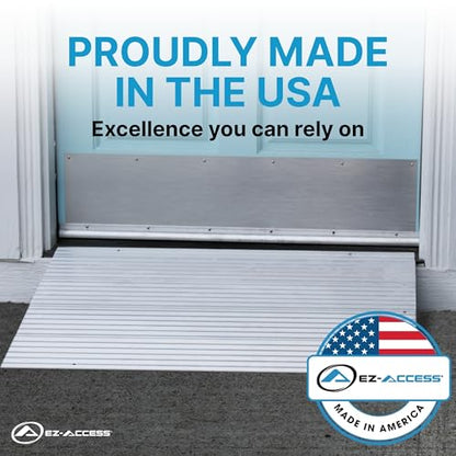EZ-ACCESS - Threshold Ramps for Doorways - Portable Wheelchair Ramp for Home Steps, Aluminum Door Threshold Sliding Doors, Walker & Wheelchair Access - Adjustable Modular Transitions, 6" Rise - size: 6 Inch
