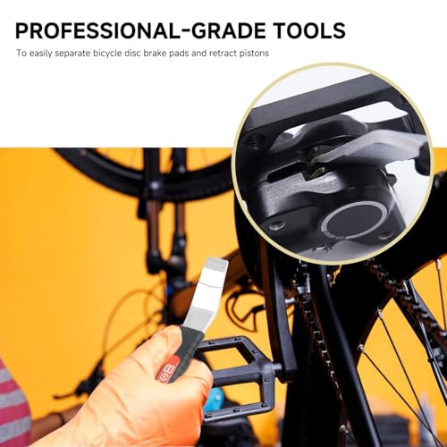 Bike Hydraulic Disc Brake Repair Tool Kit – 4-in-1 Bike Brake Maintenance Set with Piston Press, Rotor Truing Fork & Gap Regulators – MTB & Road Bicycle Caliper Alignment Tool
