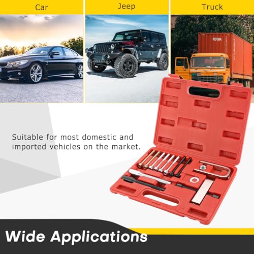 Car Steering Wheel Puller Compressor Remover Set | Automotive Steering Wheel Lock Plate Compressor Removal Tool Kit, for Most Cars, SUVs and Light Trucks