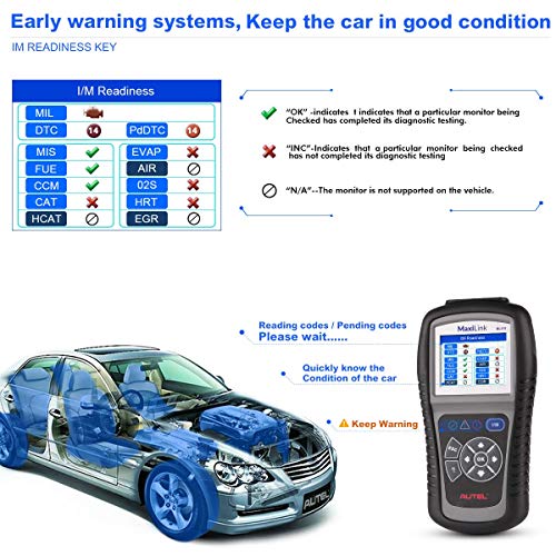 Autel MaxiLink ML519 OBD2 Scanner [Same as AutoLink AL519], 2026 OBDII Diagnostic Scan Tool, Enhanced Mode 6 Fault Code Reader, Check Engine Light (MIL), One-Click Smog Check, Upgraded Ver. of AL319 - color: Black