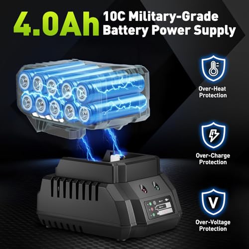 Cordless Impact Wrench 1/2 Inch, Max 1500Nm (1100Ft-lbs) Brushless High Torque Power Impact Gun with 4Ah Battery & Charger for Car Tire, Construction Work, Mower Lug Nut, 4 Sockets - style: 1500N.m with 2 Battery
