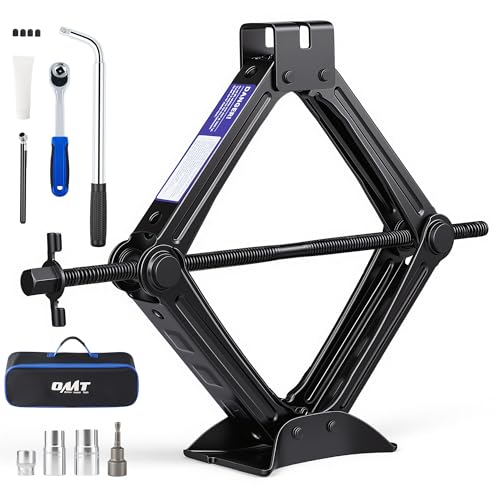 Orion Motor Tech 2 Ton Scissor Jack, 15 pc. Dual-Action Car Scissor Jack Kit for Sedan SUV MPV with Ratchet Wrench Drill Sockets, 4409 lb. Portable Car Jack and Stand Kit for Spare Tire Changing - style: Double Tooth