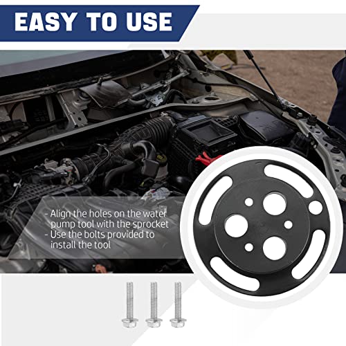 DASBET Water Pump Sprocket Retainer Holding Tool Full-Circle Timing Chain Kit Compatible with 2.2 2.4L GM Vauxhall Opel